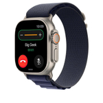Браслет Apple Alpine Loop, тёмно-синий со светлой пряжкой, для Apple Watch 44, 45, 46 мм, Ultra и Ultra 2 (дизайн 2024), Большой