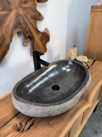 Раковина из речного камня RS-65895 65х40х15 из натурального камня