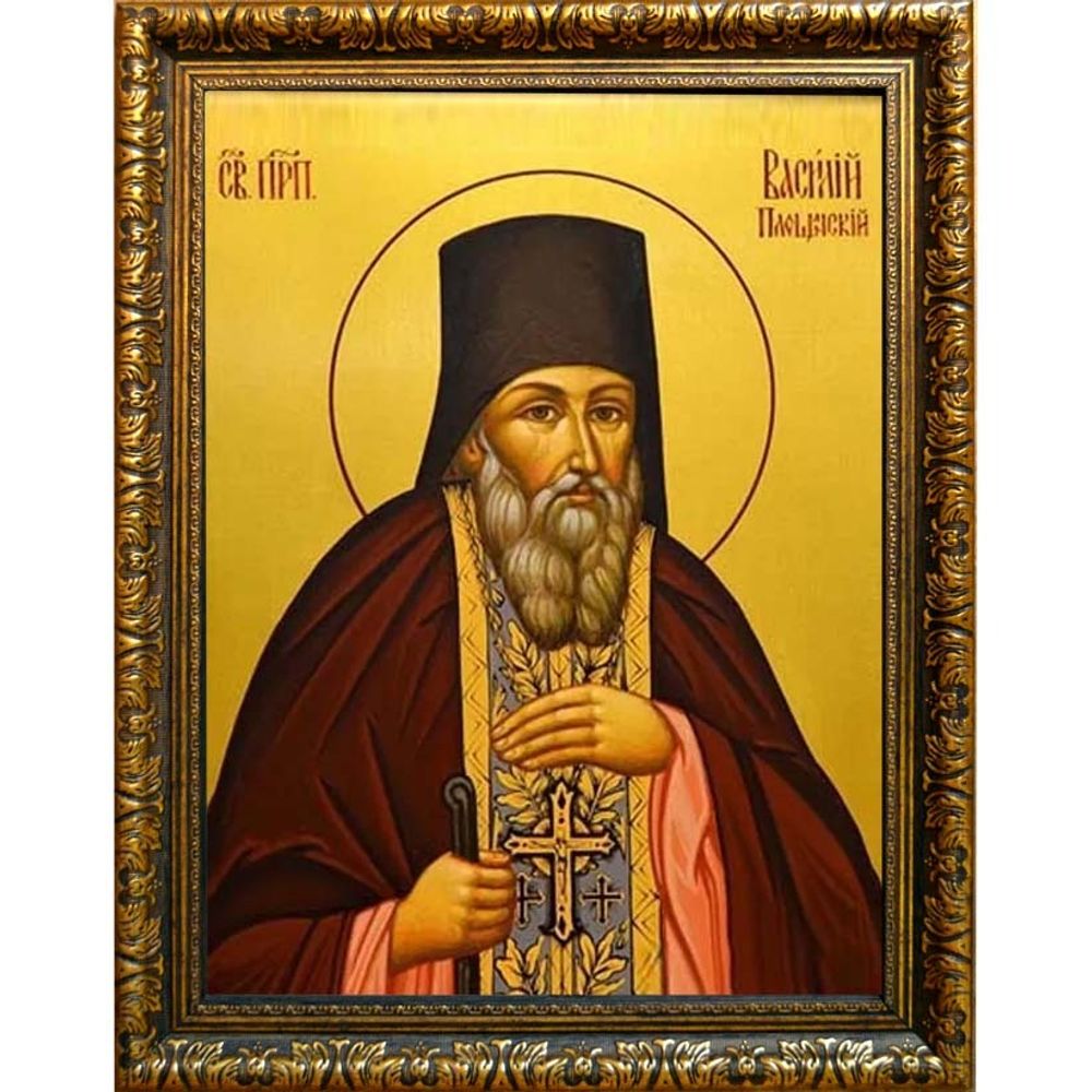 Василий (Кишкин) Площанский, преподобный иеросхимонах. Икона на холсте.