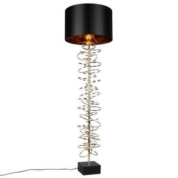 Торшер с выключателем 1*Е27 APL.742.05.01 черный/золото Iwona Aployt