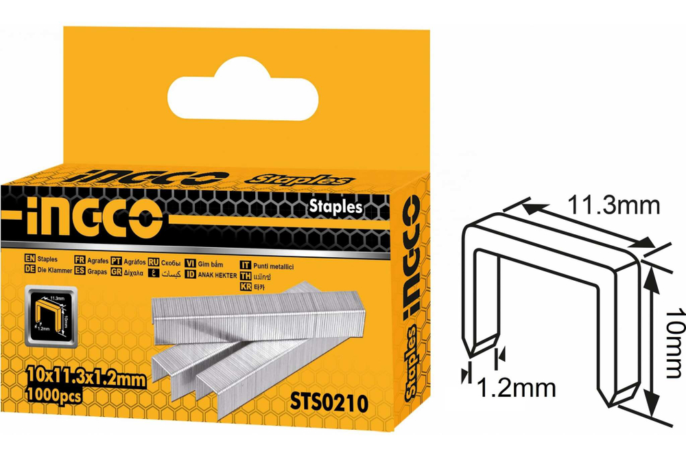 INGCO Скобы для степлера STS0210
