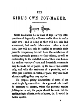 The girl's own toy-maker. And book of recreaton | Ebenezer Landells