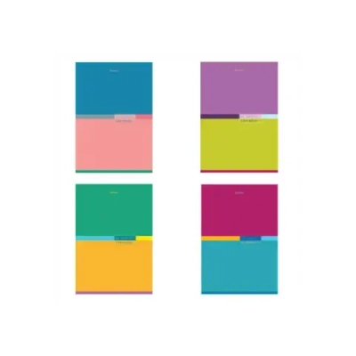 Тетрадь А-4 80л. клетка BRAUBERG обложка картон,"Color" Mix, 404043