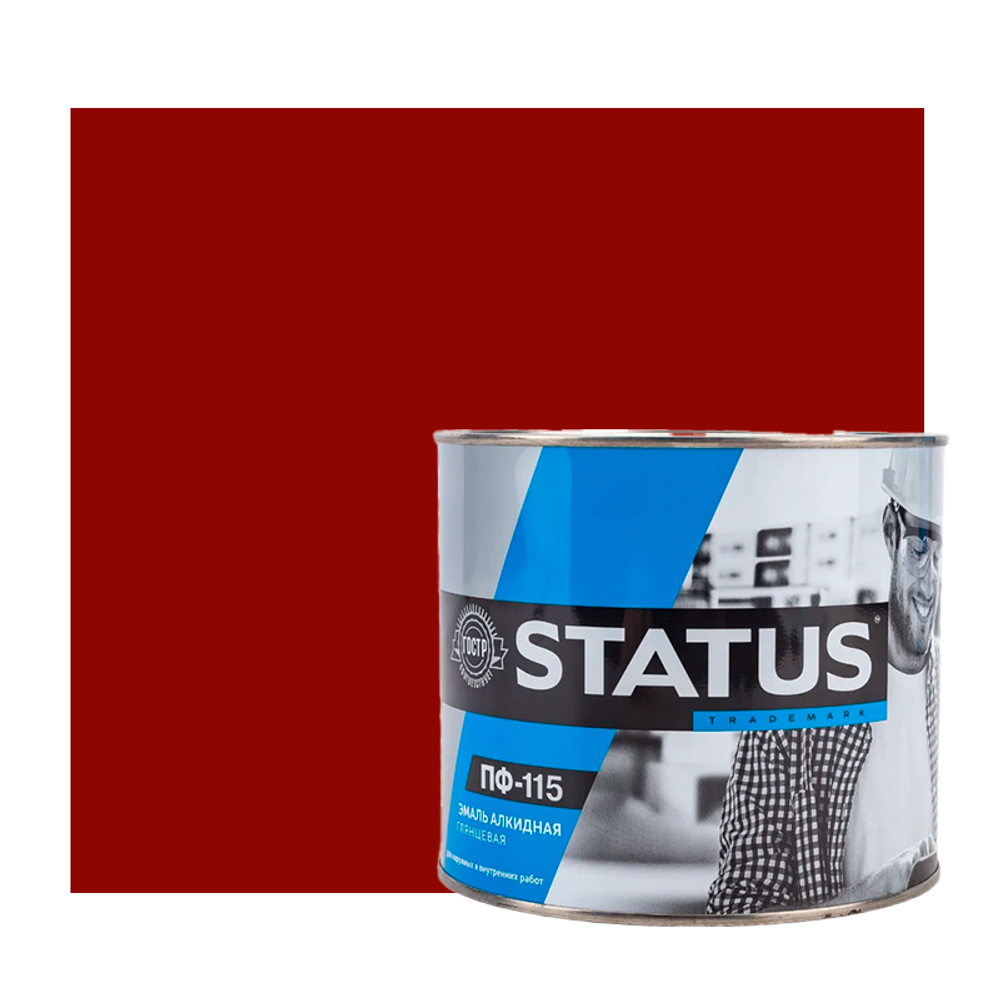 Эмаль ПФ-115 STATUS  КРАСНАЯ  1,8кг