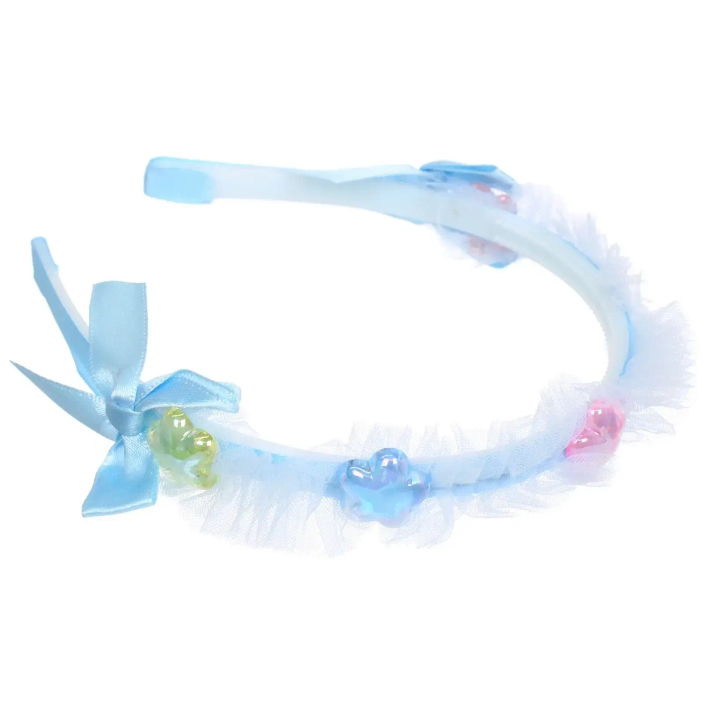 Ободок для волос детский «БАМБИ БУМ», цветочки, цвет розовый, лавандовый и голубой, 1.5см