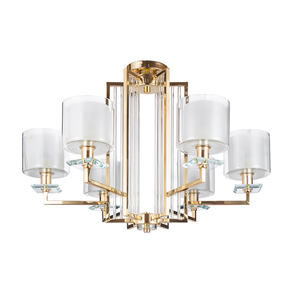 Люстра Crystal Lux NICOLAS SP-PL6 GOLD/WHITE