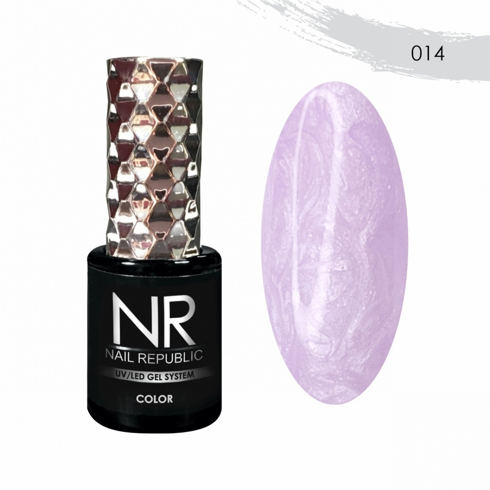NR Гель-лак Pearl Print 014 жемчужный сиреневый, 10 мл