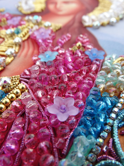 И-25а Набор для вышивания хрустальными камнями Богородица Помощница в родах (мал.)