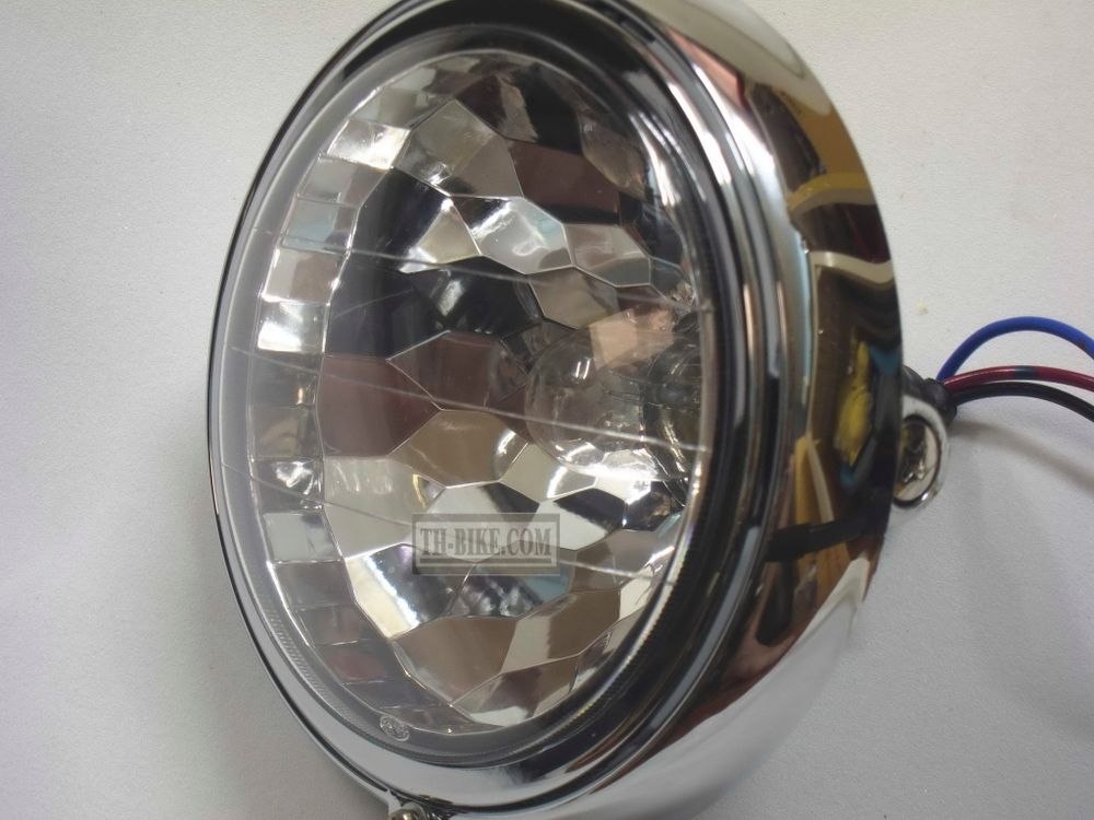 Headlight 4" Diamond lens, For Honda C100. T19. Copy. Made in Thailand. DIY