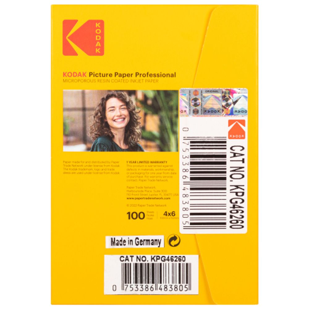 Фотобумага Kodak KPG46260 для струйной печати 4x6 Inkjet Paper Glossy 260 gsm 100 листов | Kodak