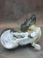 Статуэтка. Фарфор. Собака Такса. Sitzendorf. Германия