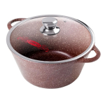 Кастрюля алюминий, антиприг, 4 л, с крыш, Горница, Шоколад, к2633аш