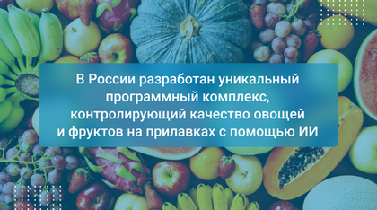 В России разработан уникальный программный комплекс, контролирующий качество овощей и фруктов на прилавках с помощью ИИ