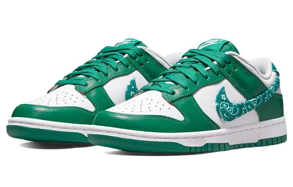 Кроссовки Nike Dunk Low Ess "Green Paisley" (Женская размерная сетка)