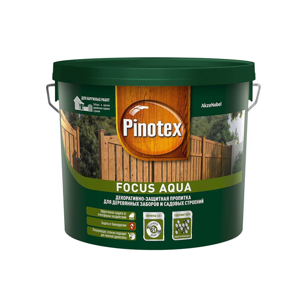 Защитная пропитка Pinotex Focus Aqua красное древо (2,5л)