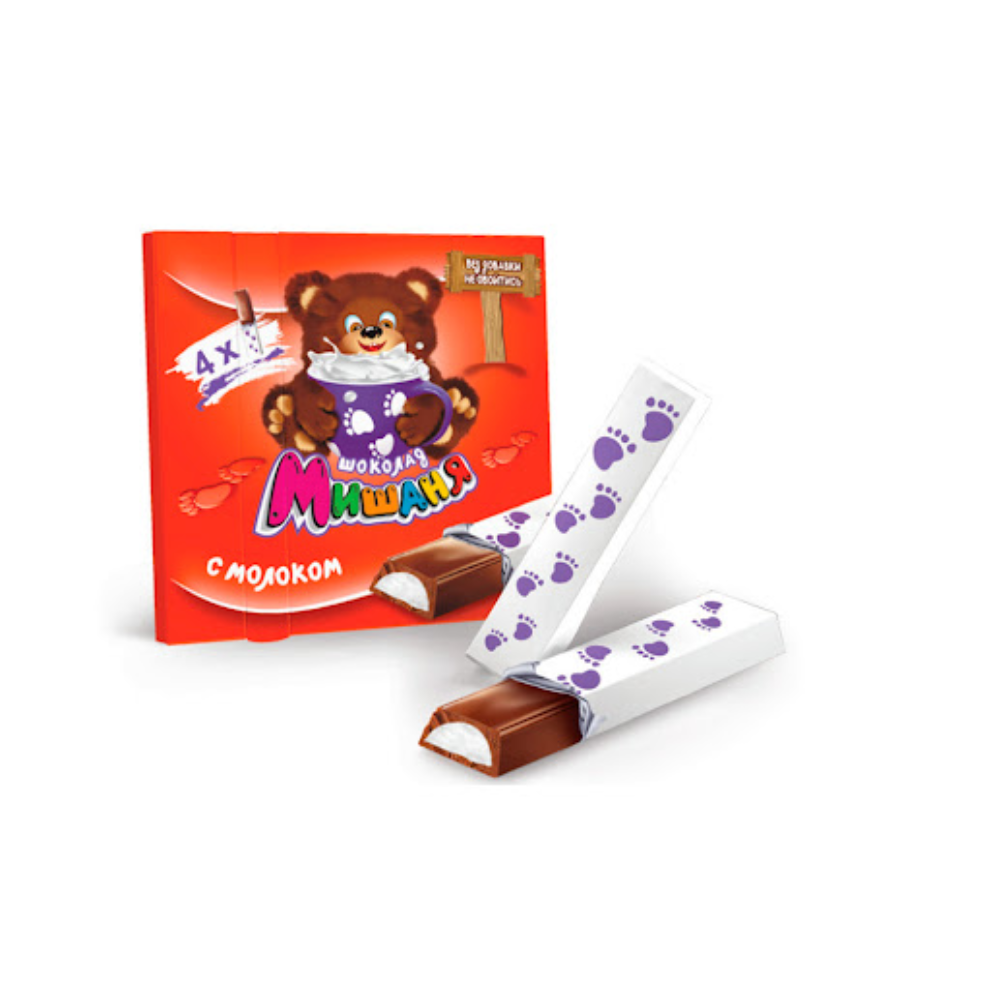 Шоколад Мишаня с молоком 4*45 гр