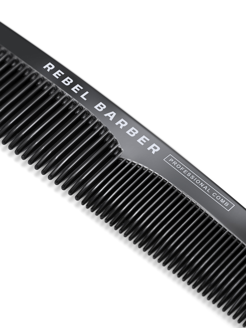 REBEL BARBER Men's Comb Total Black - Премиальная мужская расческа