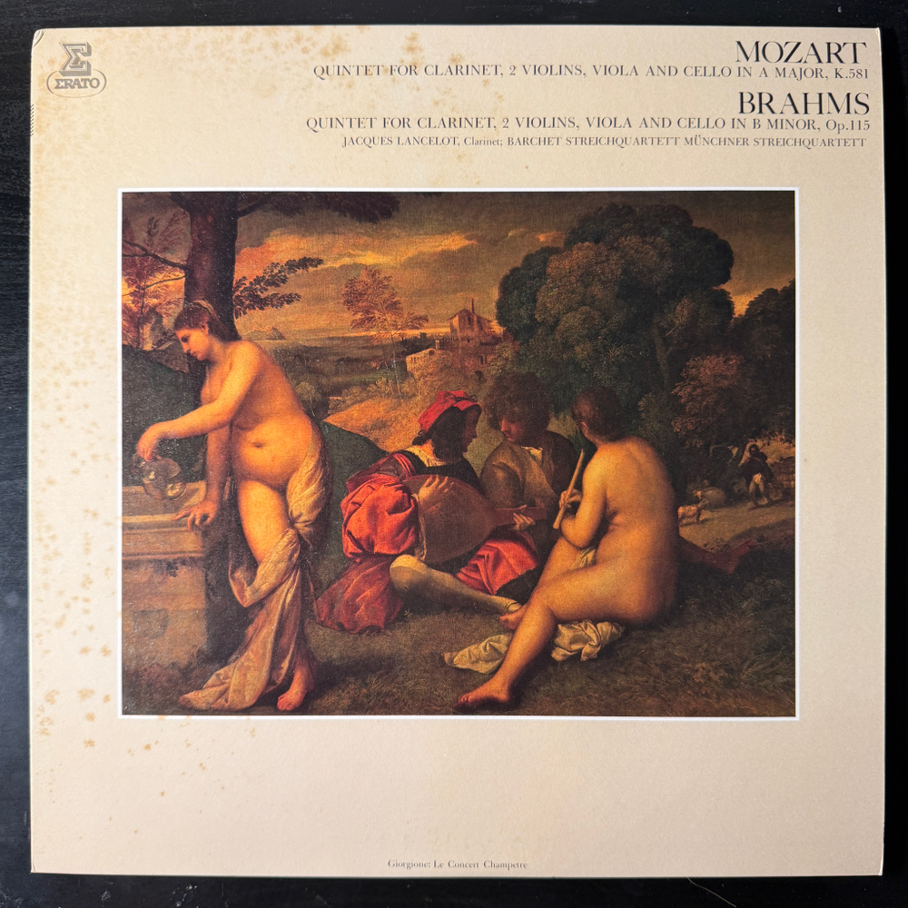 Виниловая пластинка Моцарт - Квинтеты для Кларнета К. 581, Брамс - Квинтеты для Кларнета соч.115 LP