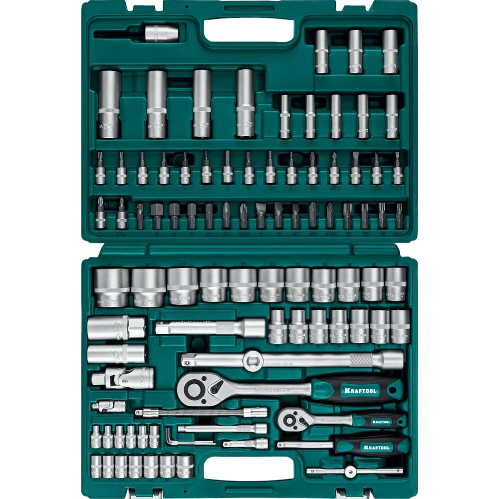KRAFTOOL X-Drive 94, 94 предм., (1/2_+1/4_), универсальный набор инструмента (27883-H95) (27883-H95_z02)