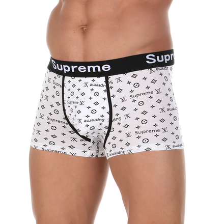 Мужские трусы боксеры белые Supreme LV