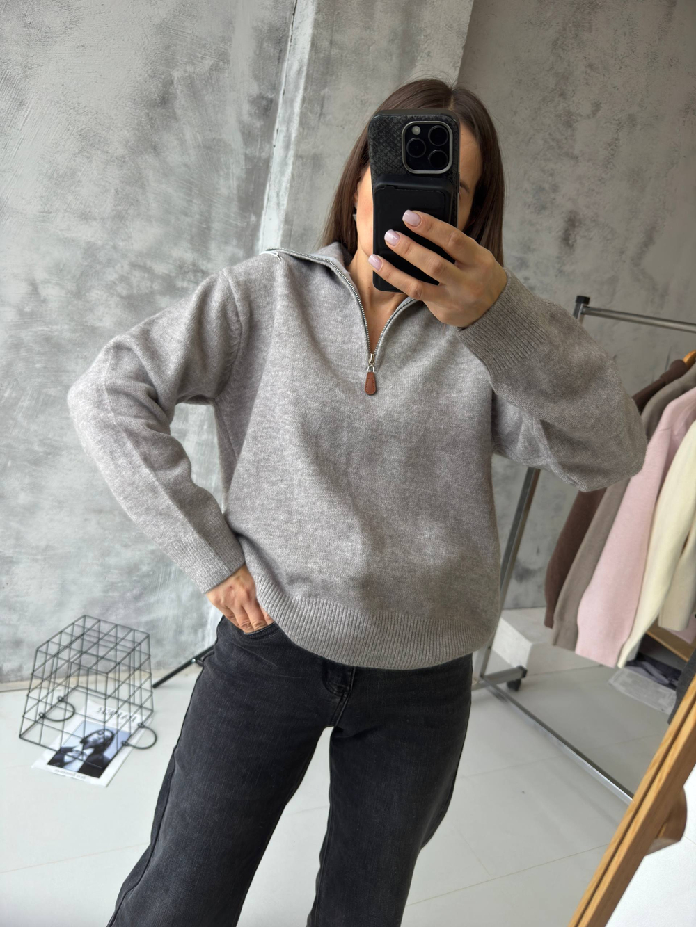 Свитер жен. 813-2 св-сер.