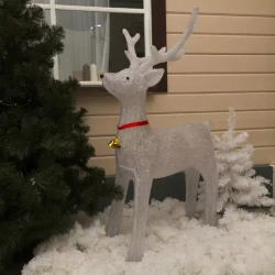 Светодиодная фигура Олень величавый 80×130×50 см., акрил, 228 холодных белых LED, 8 режимов, 24 В, Luazon Lighting (2310848)