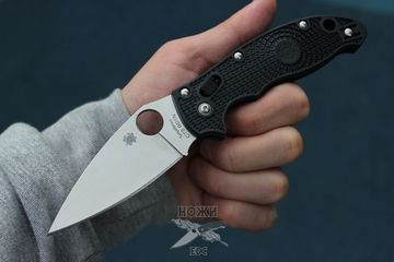 Складной нож Spyderco Manix 2 LTW Plainedhe Black C101PBK2 c клинком из стали CTS-BD1, рукоять FRN