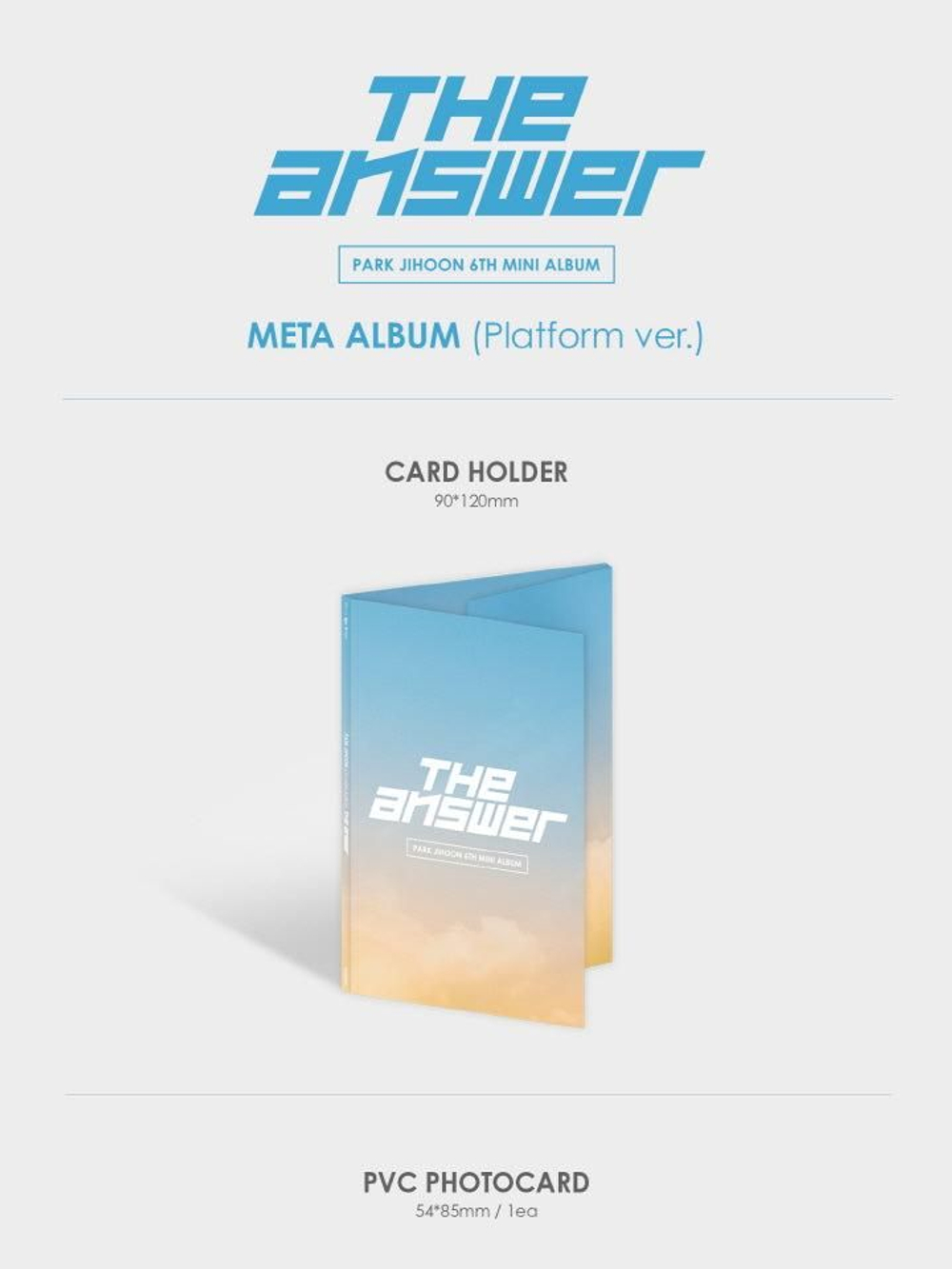 Альбом PARK JI HOON - THE ANSWER 6th Mini Album PLATFORM Version