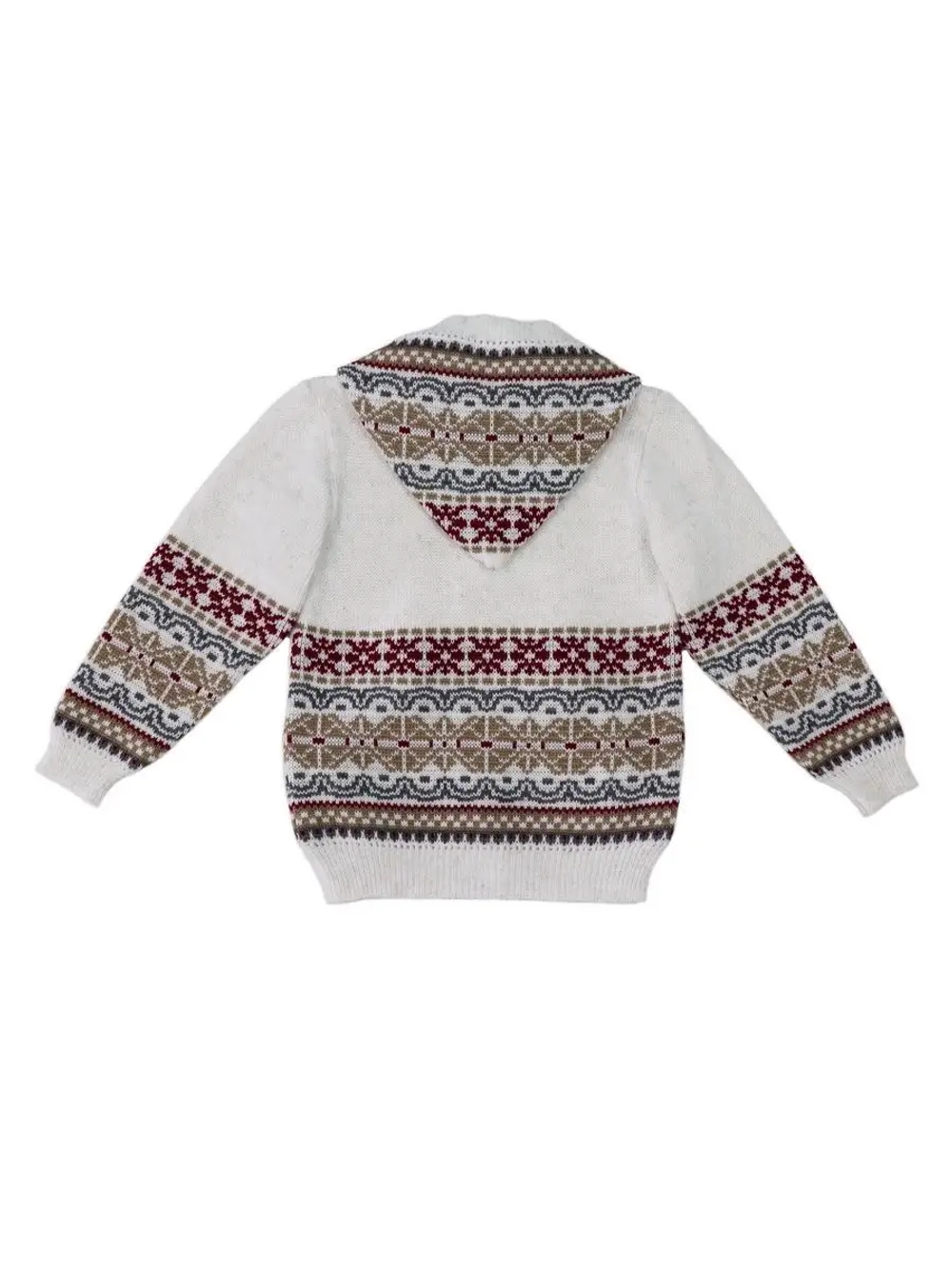 Кофта вязаная на молнии с капюшоном и карманом