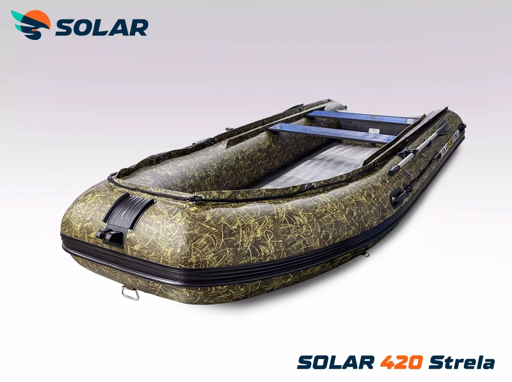 Лодка надувная моторная solar-420 strela jet tunnel