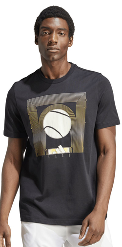 Мужская теннисная футболка Adidas Graphic Tennis T-Shirt - black