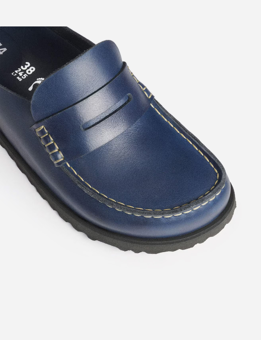 Birkenstock 1774 Naples Wrapped Natural Leather Oiled " Midnight Navy"