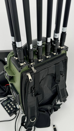 6 каналов / РЭБ Рюкзак подавитель дронов / Гарпия Mobile SKJ 1704 300W,  мощность 300Вт