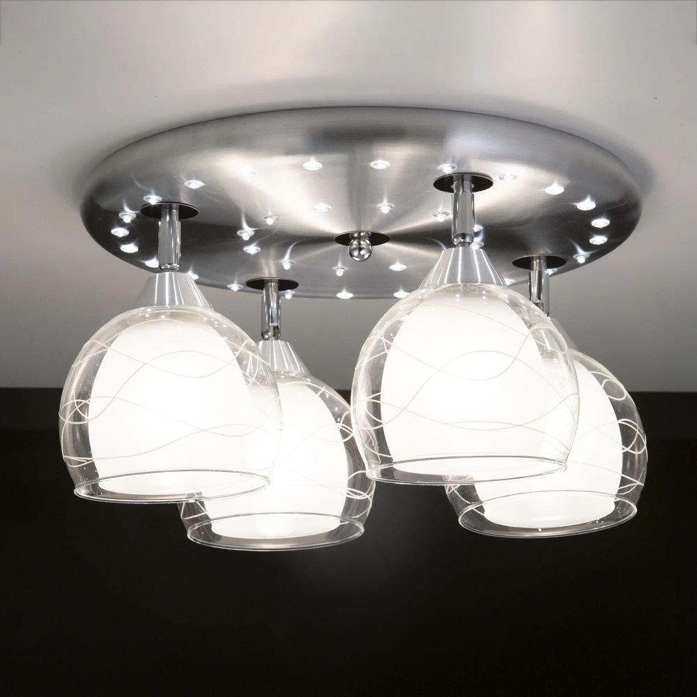 Citilux Самба CL158142 Люстра с поворотными плафонами Алюминий Хром