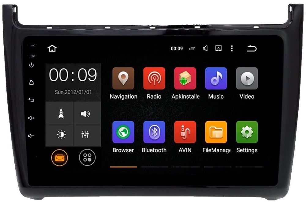 Магнитола для Volkswagen Polo 2009-2020 (черный/серебро) - Roximo RX-3707 Android 13, ТОП процессор, 8/128, SIM-слот