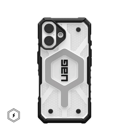 UAG Pathfinder Clear with MagSafe Series Case for Apple iPhone 16 Ice/Silver (Прозрачный)