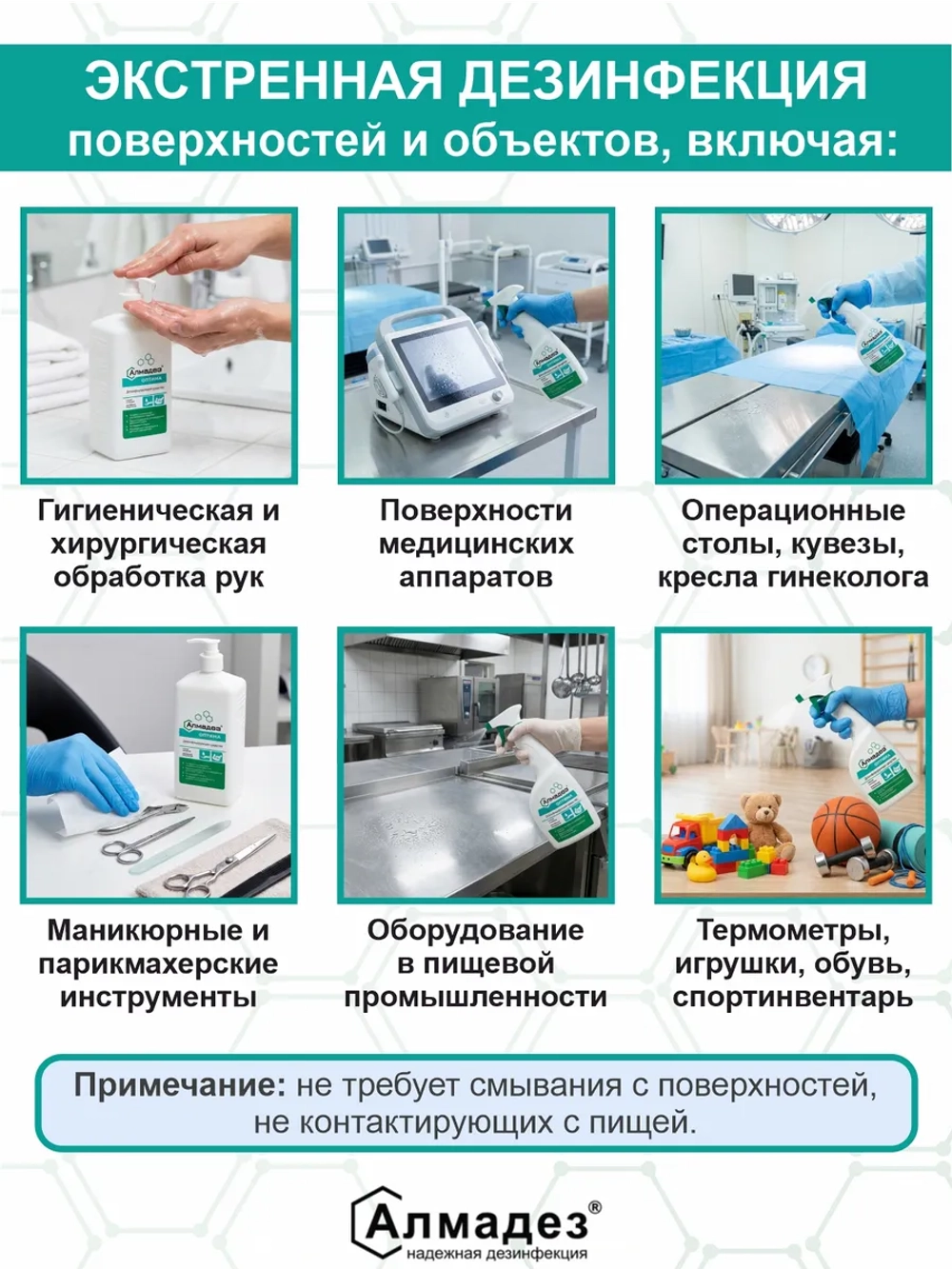 Антисептик для рук и поверхностей маленький