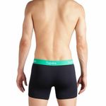 Мужские трусы боксеры черные с зеленой резинкой Tuosite TS7820-3