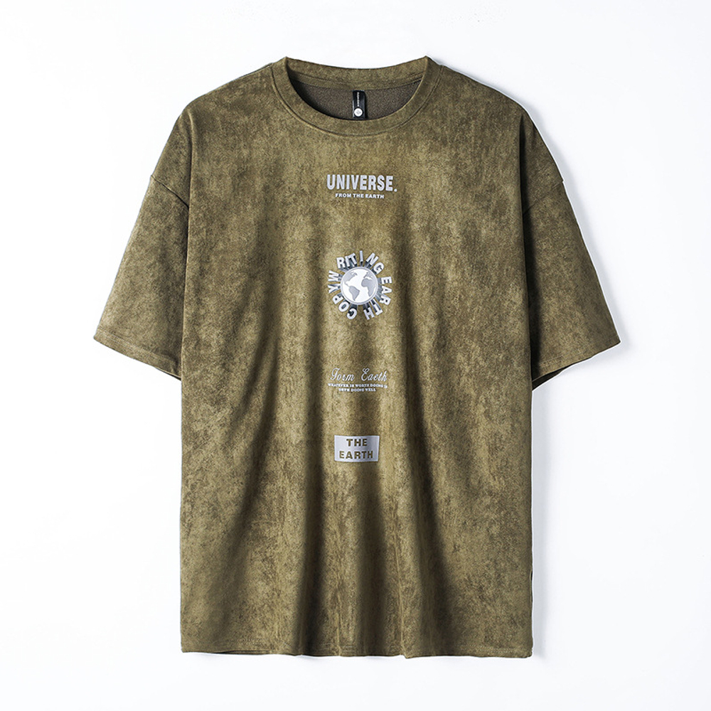 Футболка мужская футболка с надписью UNIVERSE с короткими рукавами летняя