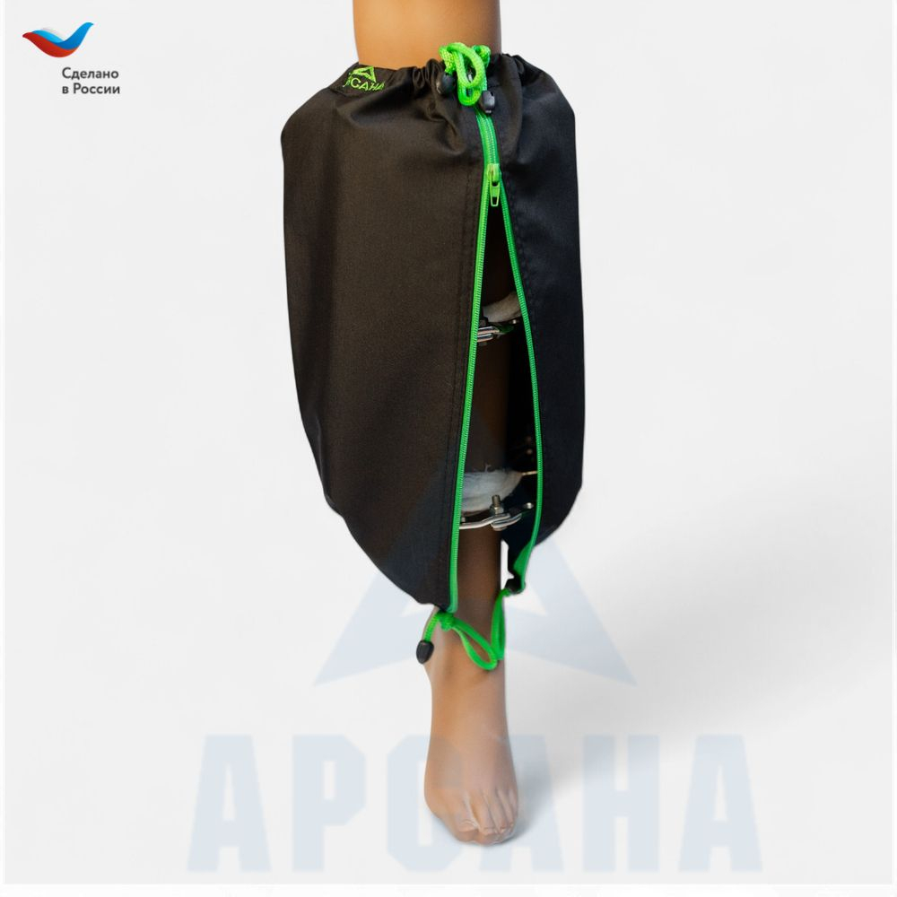 Чехол на аппарат внешней фиксации (Илизарова и др.) на голени (без полуколец). Легкий (хлопок + полиэстер), с открытой стопой./ ГО-17.