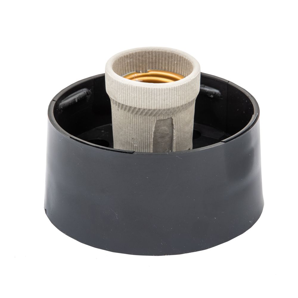 UFP-А01AE BLACK Основание для садово-парковых светильников. Тип соединения с рассеивателем резьбовой. Встроенный патрон Е27. Материал пластик. Цвет черный. Упаковка картон.