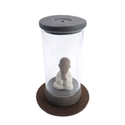 Лодставка под благовония Монах в колбе терракот