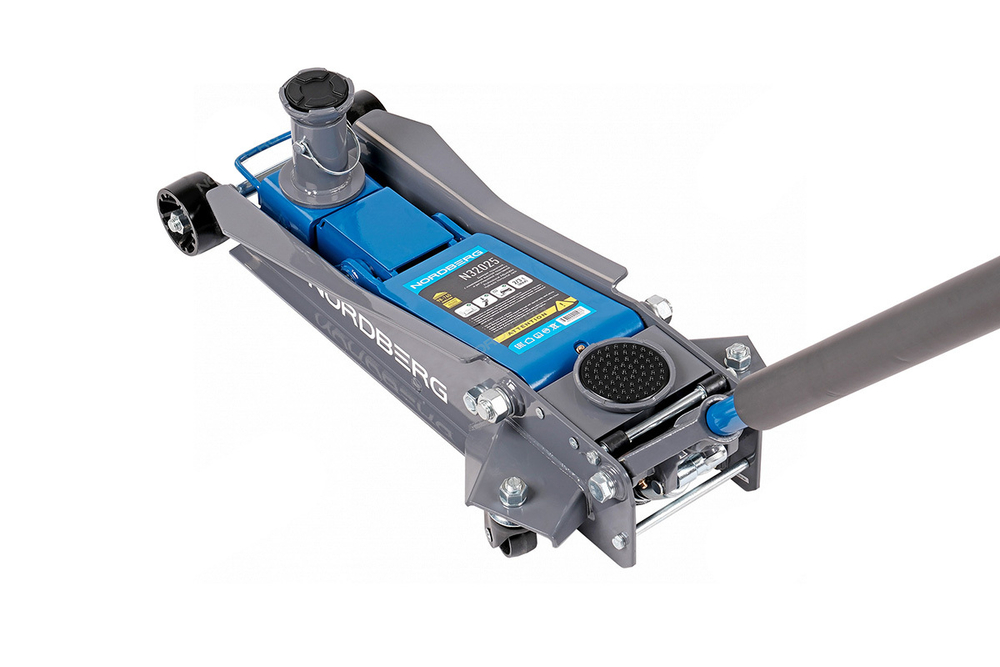 NORDBERG (N32025) Домкрат подкатной 2 / 3 т с изменяемой высотой подхвата и регулируемой проставкой