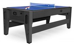 Игровой стол - трансформер (бильярд, аэрохоккей, настольный теннис) "Twister" (черный)
