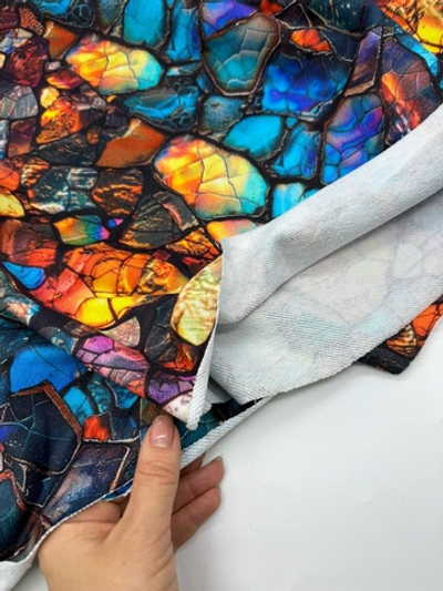 Футер 3 нитка петля Синие камни