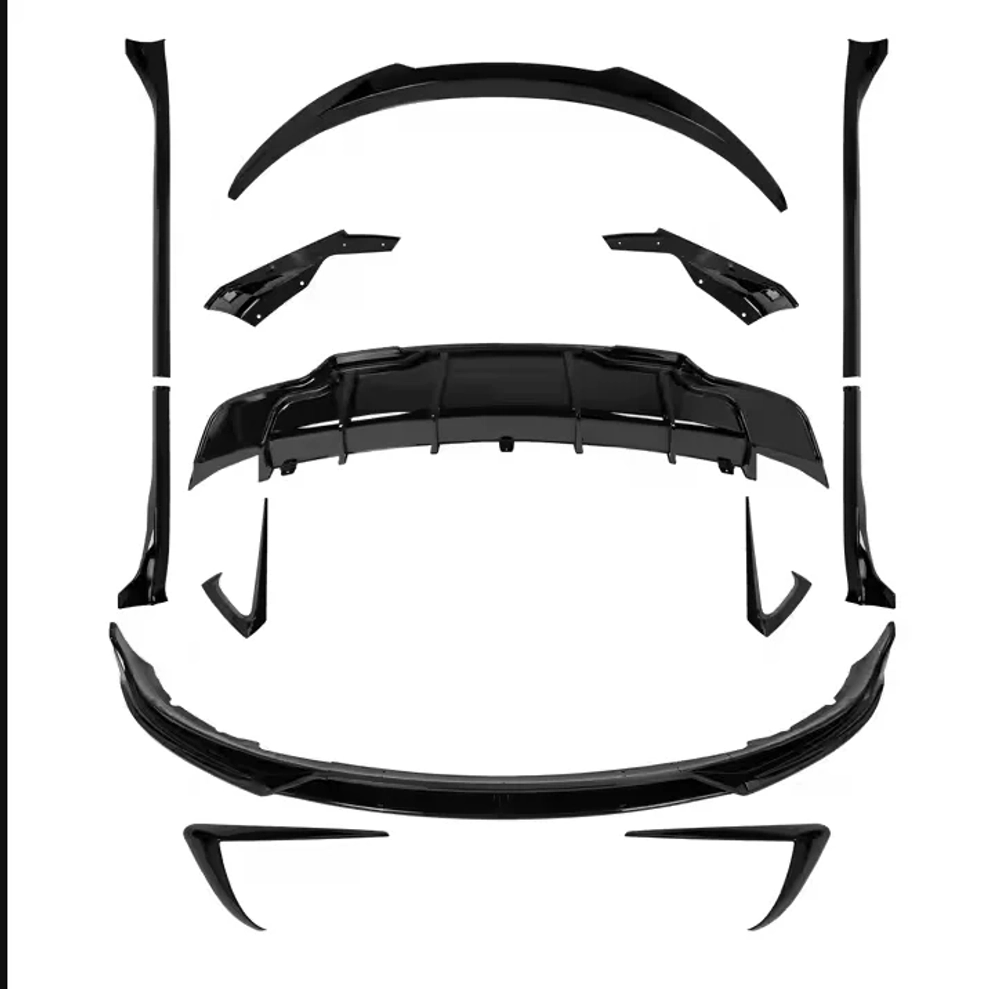 Обвес для Tesla Model Y 2025+ тесла Губа переднего бампера Накладки на бампер Капот Боковые юбки Диффузор заднего бампера Задний
