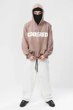 Худи Codered Base Hoodie Wide Summer Logo R Бежевый Темный/Белый принт CODERED