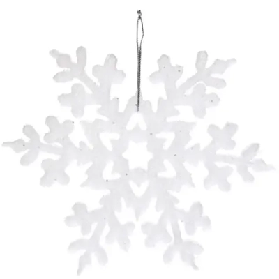 Украшение новогоднее «Бабочка-снежинка» 15 см, Белый