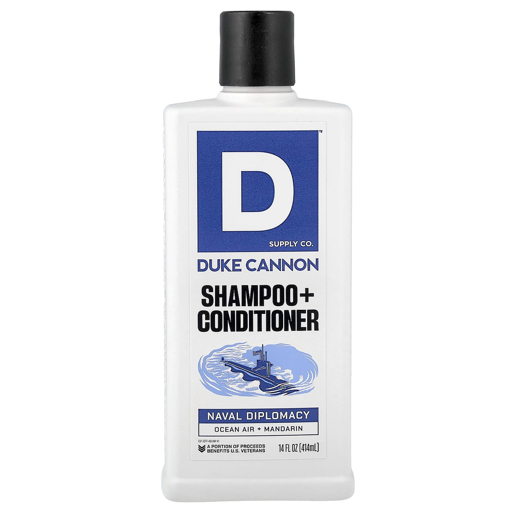 Duke Cannon Supply Co., шампунь и кондиционер, Naval Diplomacy, 414 мл (14 жидк. унций)