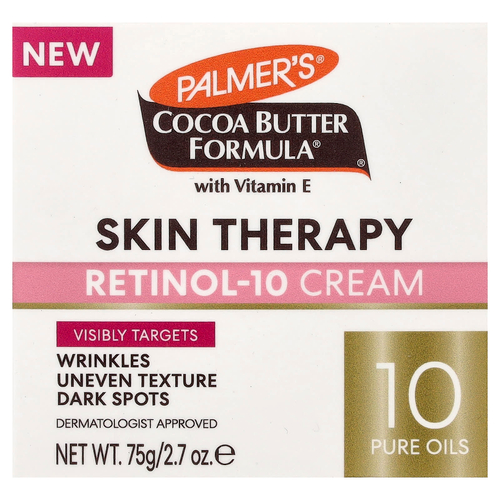 Palmer's, Cocoa Butter Formula® с витамином E, для ухода за кожей, крем с ретинолом-10, 75 г (2,7 унции)